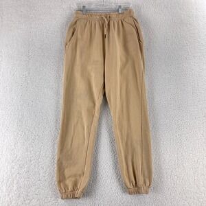 WeWoreWhat Jogger Sweat Pants Womens Medium Beige Pull On Drawstring‎ High-Rise